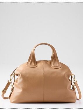 Mark & Graham Gianna Italian Leather Handbag in Tan
